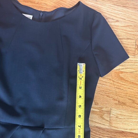 Armani Short Sleeve, Black, Wool, Sheath Midi Dress, size 6 - Picture 5 of 12